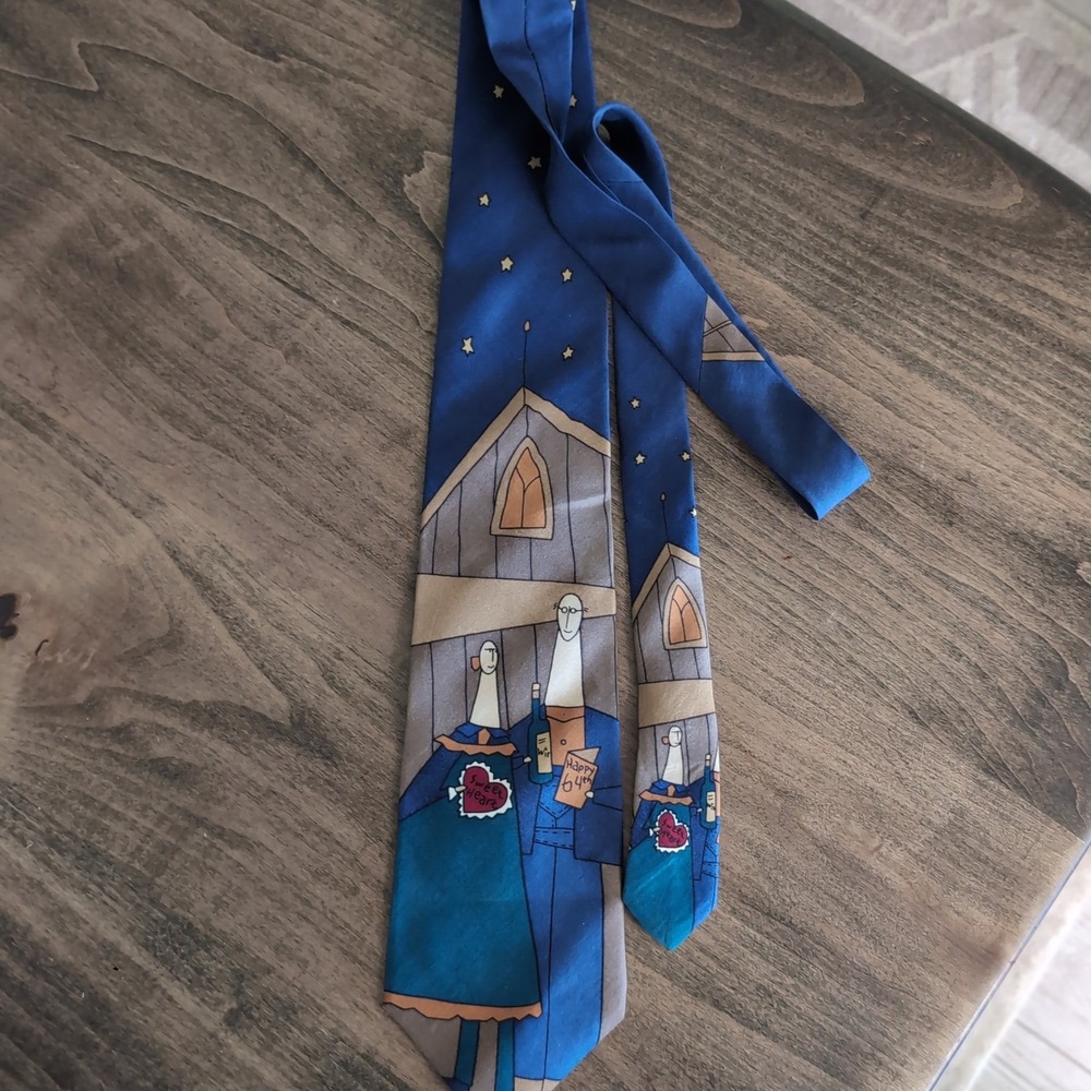 Vintage Beatles Tie "When I'm 64" Silk Necktie 1991 Apple Corps Made in USA NICE